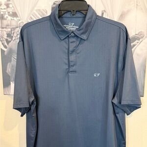 Vineyard Vines Men's Polo in Classic Blue Large